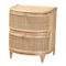 Baxton Studio Oleta Modern Bohemian Natural Brown Rattan 2-Drawer Nightstand 230-13152-ZORO - alternate 1